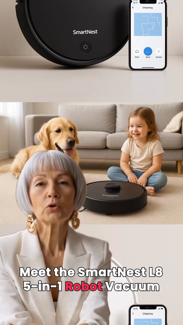 SmartNest L8 robot vacuum and mop
